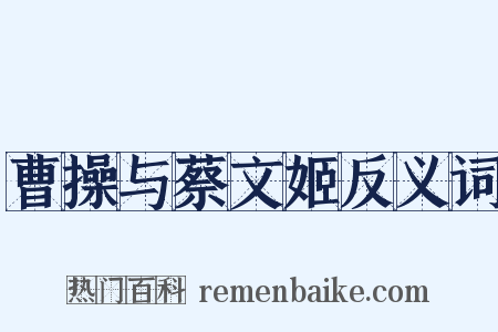 曹操与蔡文姬反义词是什么意思的图片